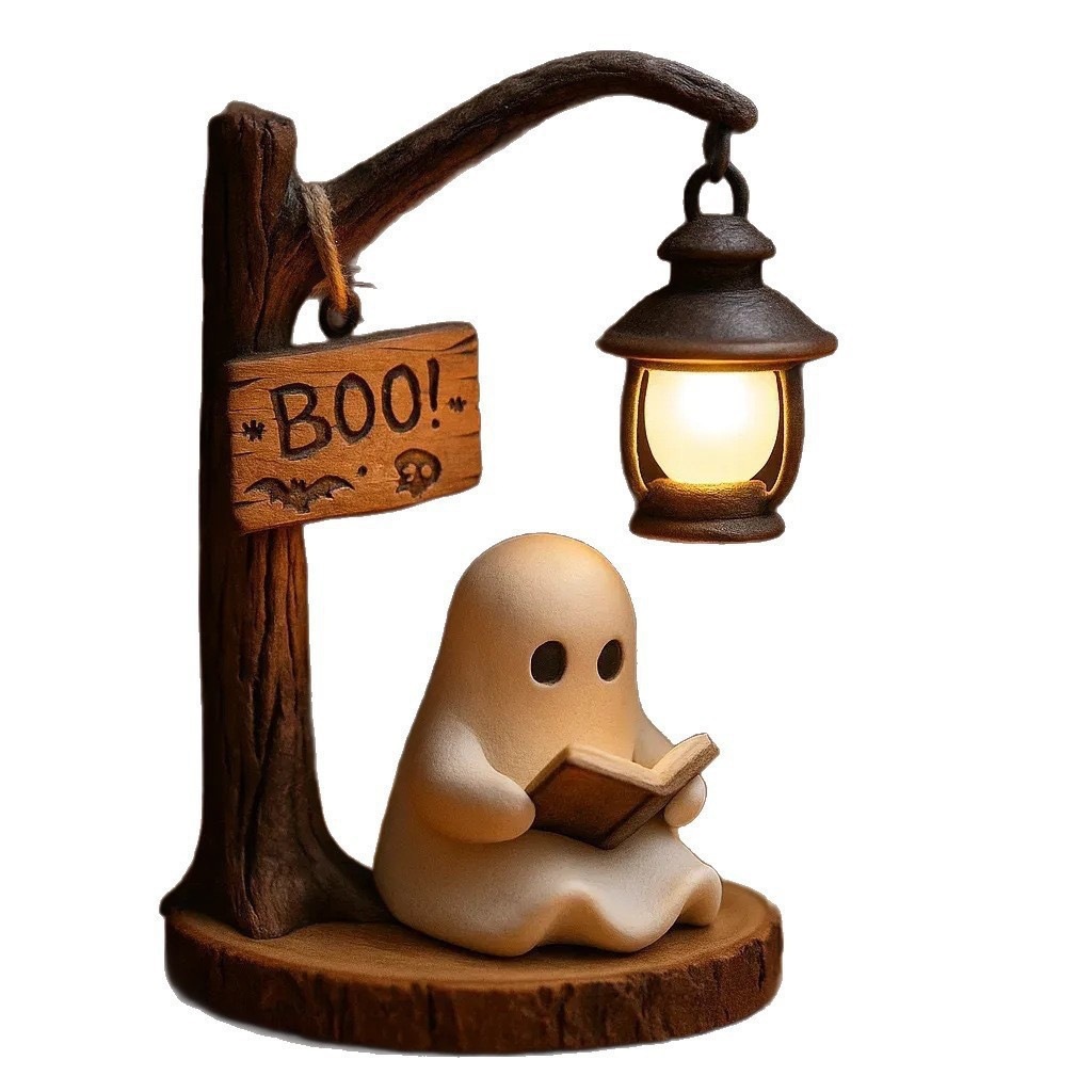 Bookshelf - Lampu Baca Hantu 4.3x3.14x6.3 Inci Resin