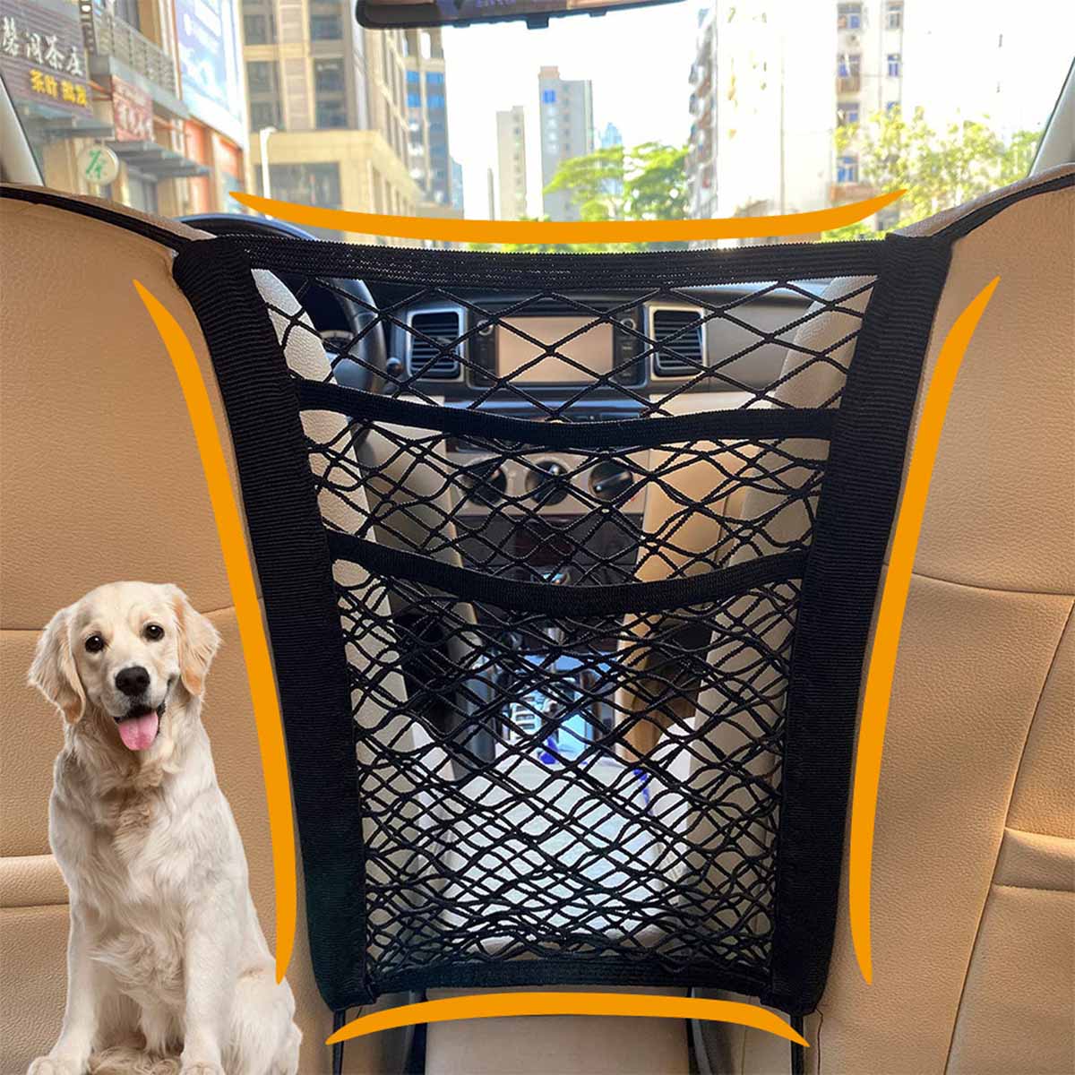 Partition Screen Divider - Hewan peliharaan anjing kursi belakang mobil