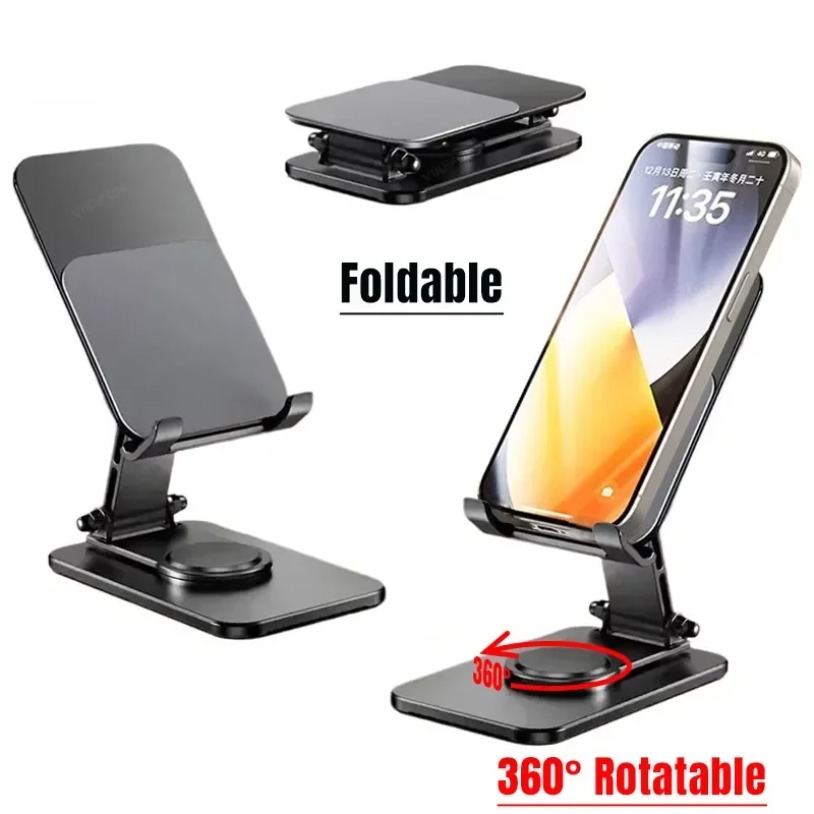 Standing Desk - 360 ° Penyangga Ponsel Logam Dapat