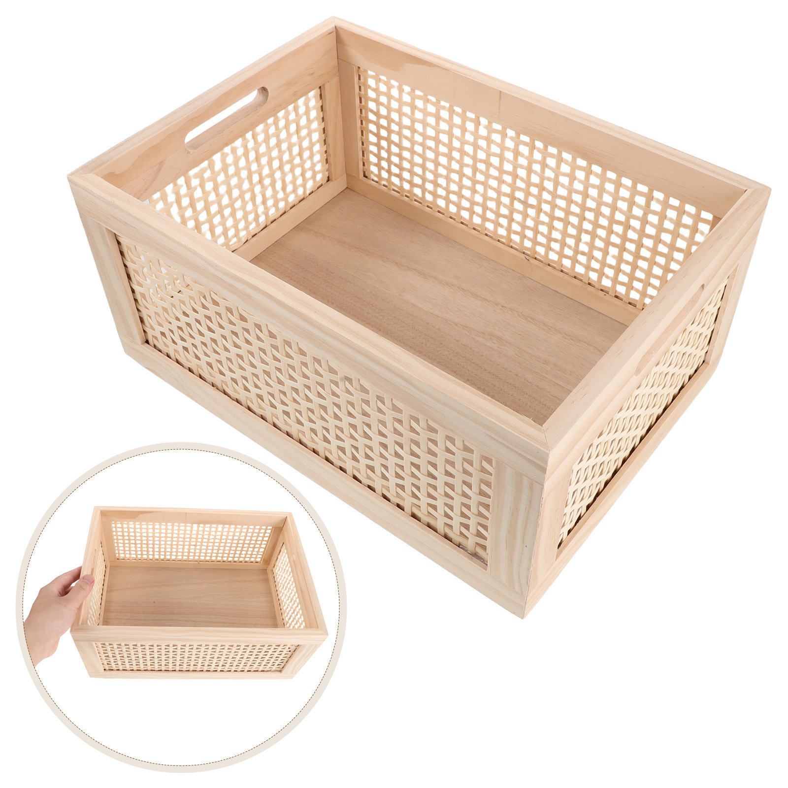 Keranjang Penyimpanan Anyaman, - Desk Organizer ulasan dan harga