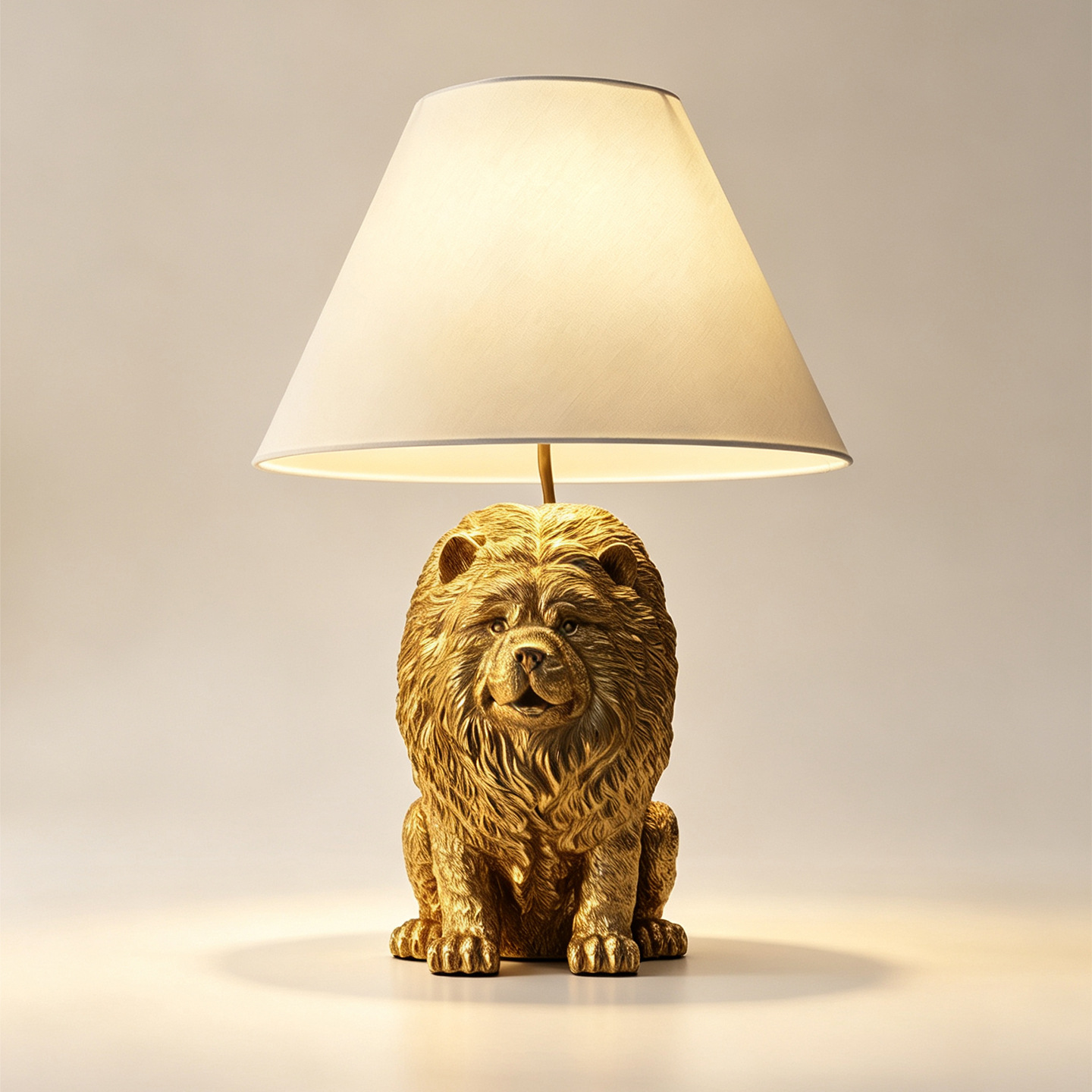 Lampu Meja Resin Hewan Chow Ch - Desk Lamp ulasan dan harga